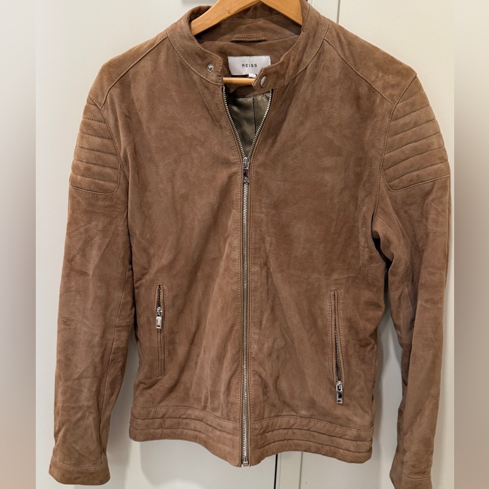 Reiss Light Brown Suede Jacket